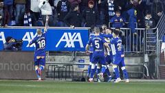 Lucas Perez celebrates goal during the La Liga soccer match between Deportivo Alaves vs S.D Eibar  at Mendizorrotza stadium.Vitoria, Araba ,Spain, 07/02/2020. 