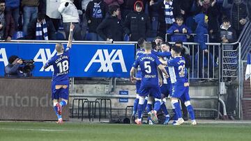 Lucas Perez celebrates goal during the La Liga soccer match between Deportivo Alaves vs S.D Eibar at Mendizorrotza stadium.Vitoria, Araba ,Spain, 07/02/2020.