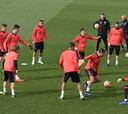 El Real Madrid salió a entrenar con media hora de retraso