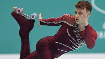 El patinador español Lucas Yáñez, durante los campeonatos del mundo junior de patinaje artístico, donde se hizo con la medalla de oro.