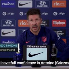 Atlético Madrid coach Simeone: I have full confidence in Griezmann