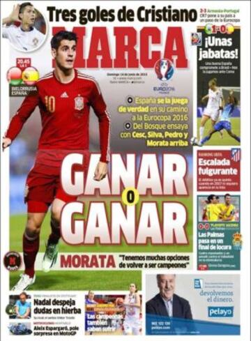 Portadas de la prensa deportiva