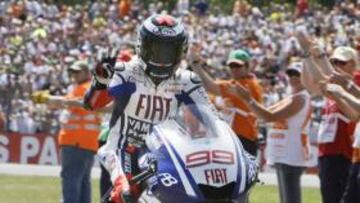 Lorenzo, en su triunfo de Assen 2010.