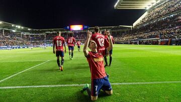 David Rodríguez celebra un gol.