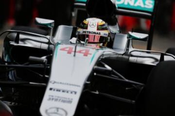 Lewis Hamilton durante la clasificación del GP de Australia.