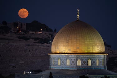 Mezquita de Al-Aqsa, parte del complejo religioso de la Explanada de las Mezquitas de la ciudad santa de Jerusalén.
