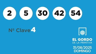 Gordo de la Primitiva: comprobar los resultados del sorteo de hoy, domingo 31 de agosto
