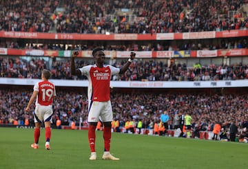 Saka has been one of the Premier League's outstanding players so far this season.