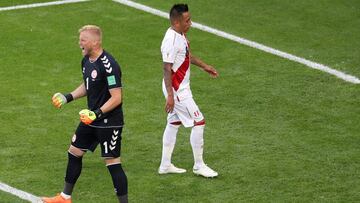 Christian Cueva falló el penal frente a Dinamarca.
