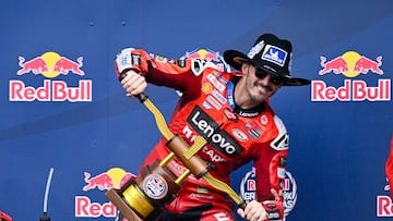Bagnaia en el podio de COTA.