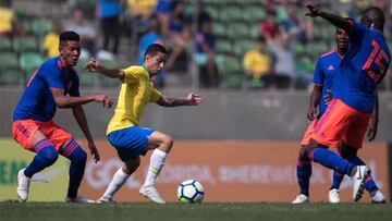 Imagen del &uacute;ltimo amistoso de Colombia ante Brasil