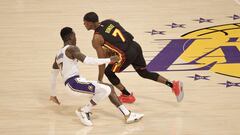 Rajon Rondo, durante un partido de la NBA entre Los Angeles Lakers y Atlanta Hawks. 