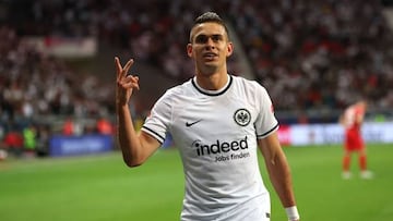 Santos Borré, con el Eintracht de Frankfurt.