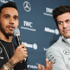 La "reunión increíble" de Wolff y Hamilton: "Seremos más fuertes"