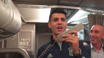 El homenaje a Morata en pleno vuelo donde acabó reconociendo quién pagaba esa noche la fiesta