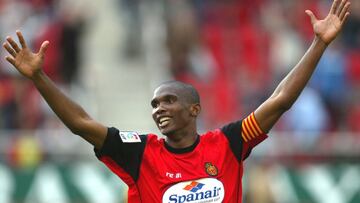 Samuel Eto&#039;o, con el Mallorca.