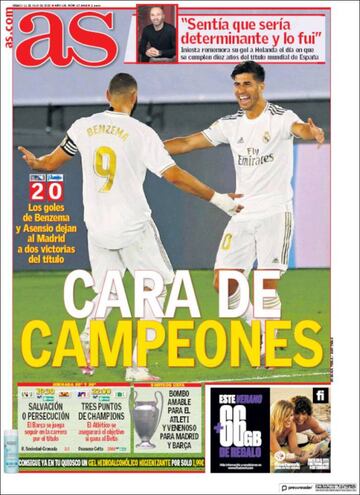 Las portadas de AS de julio