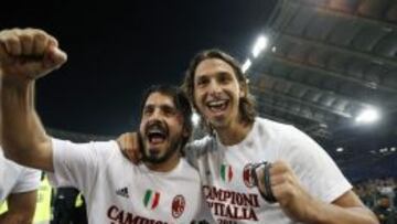 Gattuso e Ibrahimovic en su etapa en el Mil&aacute;n.