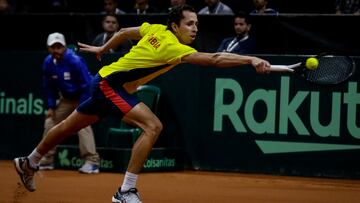 Daniel Galán, tenista colombiano, en Copa Davis.