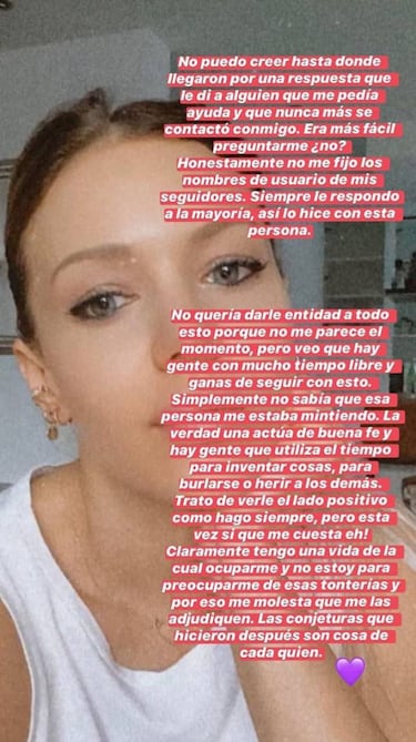 Acusan a Evangelina Anderson de usar un perfil falso para fingir un acto solidario