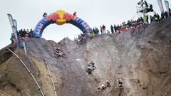 Participants perform during the Red Bull Erzbergrodeo 2024 in Eisenerz, Austria on June 2, 2024