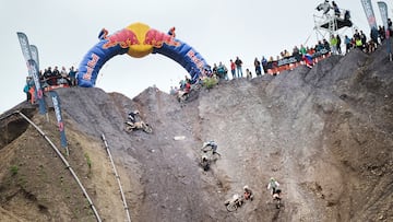 Participants perform during the Red Bull Erzbergrodeo 2024 in Eisenerz, Austria on June 2, 2024