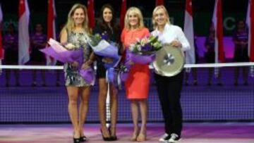 Arantxa, Bartoli, Austin y Martina.