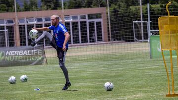 Los dirigidos por Jorge Luis Pinto realizaron su último entrenamiento en Bogotá pensando en el clásico contra Nacional.