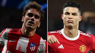 Griezmann, a la izquierda y Cristiano, a la derecha.