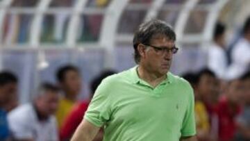 Tata Martino, en el partido del Barcelona en Bangkok.