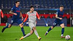 Dominik Szoboszlai, durante el partido contra el Atl&eacute;tico.