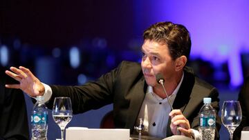 Soccer - Copa Libertadores - Coaches Summit - CONMEBOL, Luque, Paraguay - March 19, 2019   River Plate coach Marcelo Gallardo during the Copa Libertadores Coaches Summit  REUTERS/Jorge Adorno