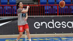 Leticia Romero, durante un entrenamiento con la Selecci&oacute;n espa&ntilde;ola.