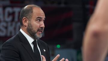 El entrenador del Real Madrid, Chus Mateo, valor¨® la victoria de su equipo ante el Baskonia en la 1? jornada de la Euroliga 2023-24.