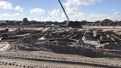 Lockhart fue demolido y la construcci&oacute;n de nuevo complejo para la franquicia de Florida comienza a tomar forma, aunque van contra reloj para sacar la obra en marzo.