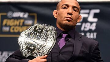 José Aldo Junior, campeón de los peso pluma del UFC.