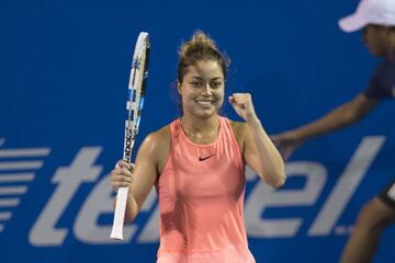 Renata Zarazúa festeja su triunfo en el Abierto Mexicano de Tenis