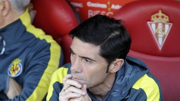 Marcelino en el Sporting-Villarreal investigado. 