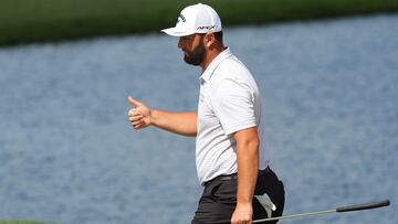 El golfista espa&ntilde;ol Jon Rahm reacciona tras un golpe durante la tercera jornada del Arnold Palmer Invitational presented by Mastercard en el Arnold Palmer Bay Hill Golf Course  de Orlando, Florida.