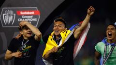 LOS ANGELES, CALIFORNIA - JUNE 04: �ngel Mena #13 of Leon celebrates after a 1-0 win against Los Angeles FC in the Concacaf Champions League 2023 at BMO Stadium on June 04, 2023 in Los Angeles, California.   Ronald Martinez/Getty Images/AFP (Photo by RONALD MARTINEZ / GETTY IMAGES NORTH AMERICA / Getty Images via AFP)