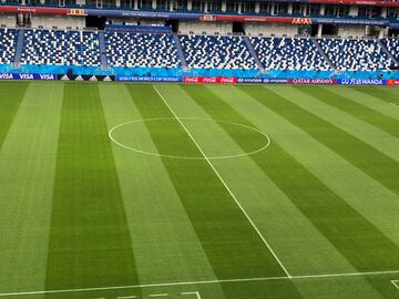 Así está el césped de Kaliningrado a 24 horas del partido de España