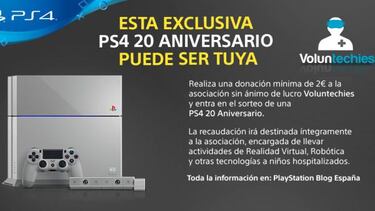 Sony sortea una PlayStation 4 edición 20 Aniversario