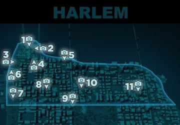 Mapa de las fotos secretas de Harlem