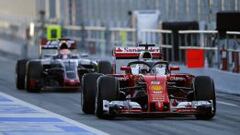 Sebastian Vettel volvió a probar el 'Halo' en el Ferrari.