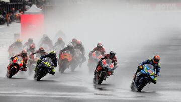 Catorce caídas en MotoGP.