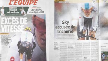 L'Équipe aviva el lío del maillot del Sky: "Exceso de velocidad"