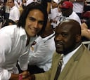 Falcao presenció la victoria de los Heat en el sexto partido