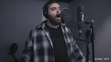 Ibai Llanos, durante la grabación de las voces de FIFA 20.