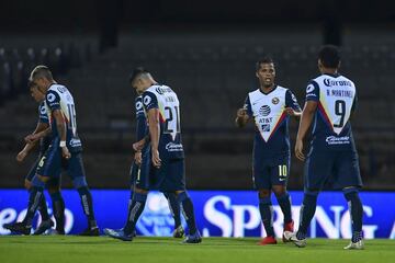 Giovani dos Santos mandó el servicio al área, Sauro intervino en la jugada y desafortunadamente para su causa la metió al fondo de su propia portería.