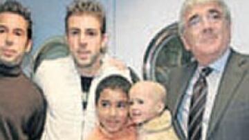 <b>EN CAN RUTI. </b>Tamudo y Dani coincidieron, junto a Luis García.